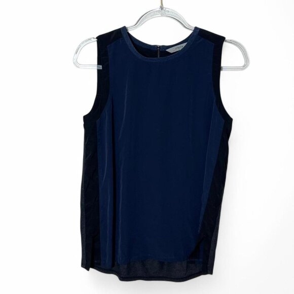 Athleta Navy‎ Blue Paneled Activewear Flowy Tank Top - Picture 1 of 3